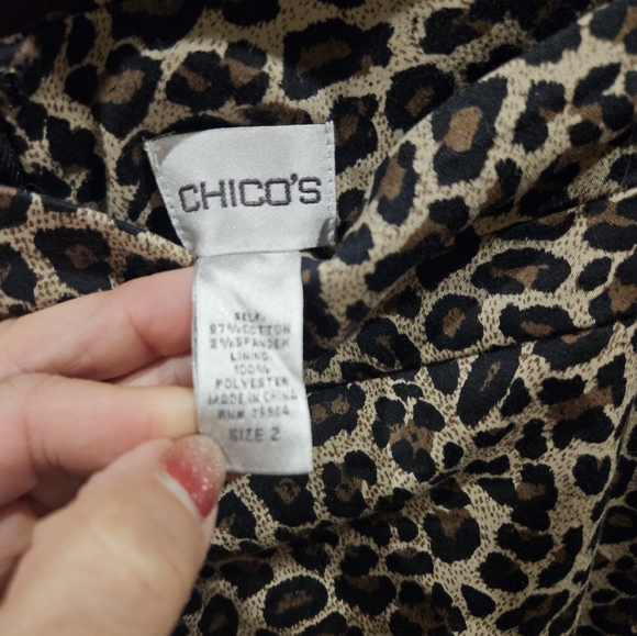 Chicos Leopard Pencil Skirt - Picture 2 of 4
